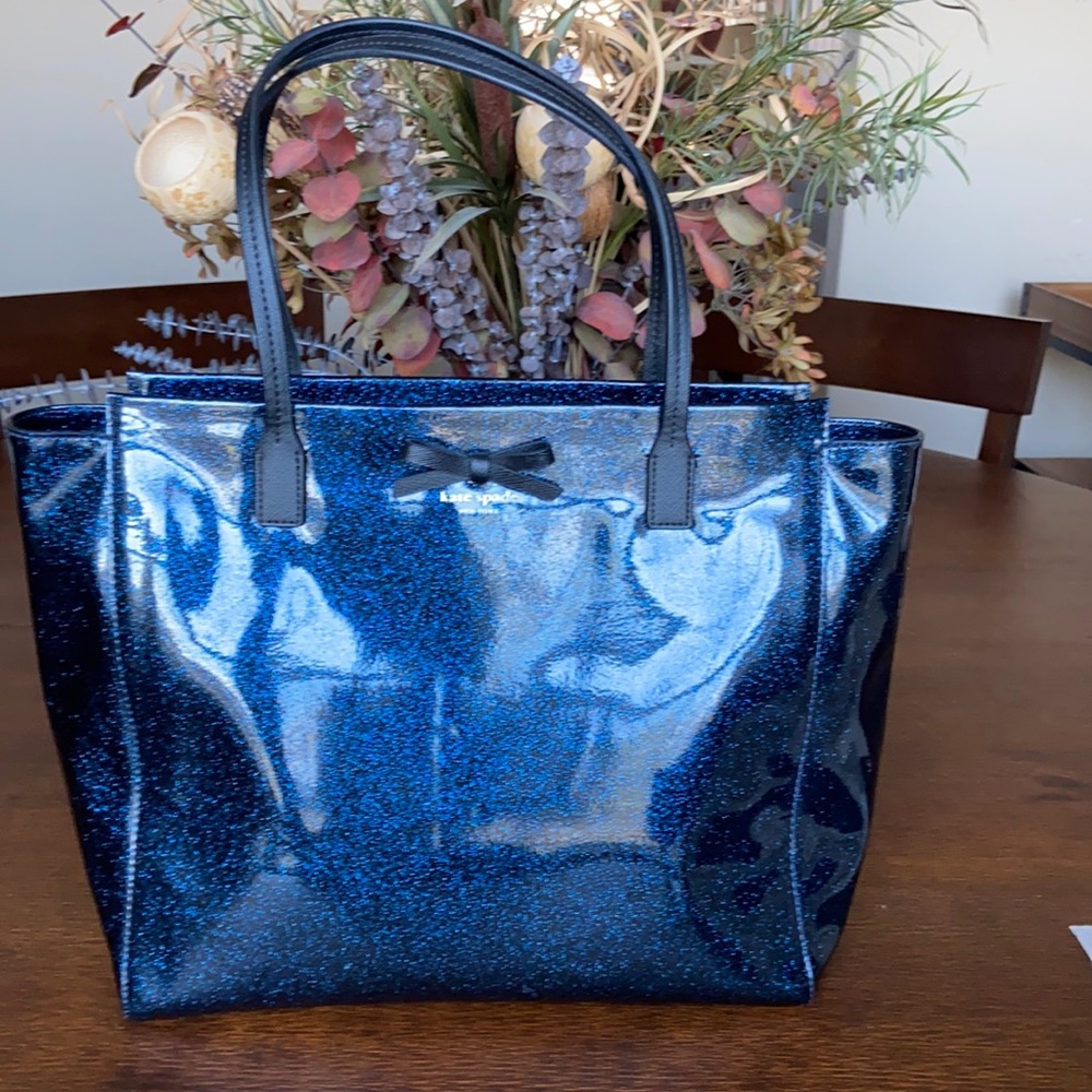 Kate Spade Blue Sparkle Tote
